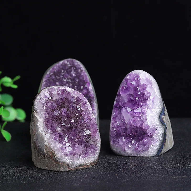 Raw Amethyst Geode Quartz Mineral Specimen - Natural Purple Uruguay Stone