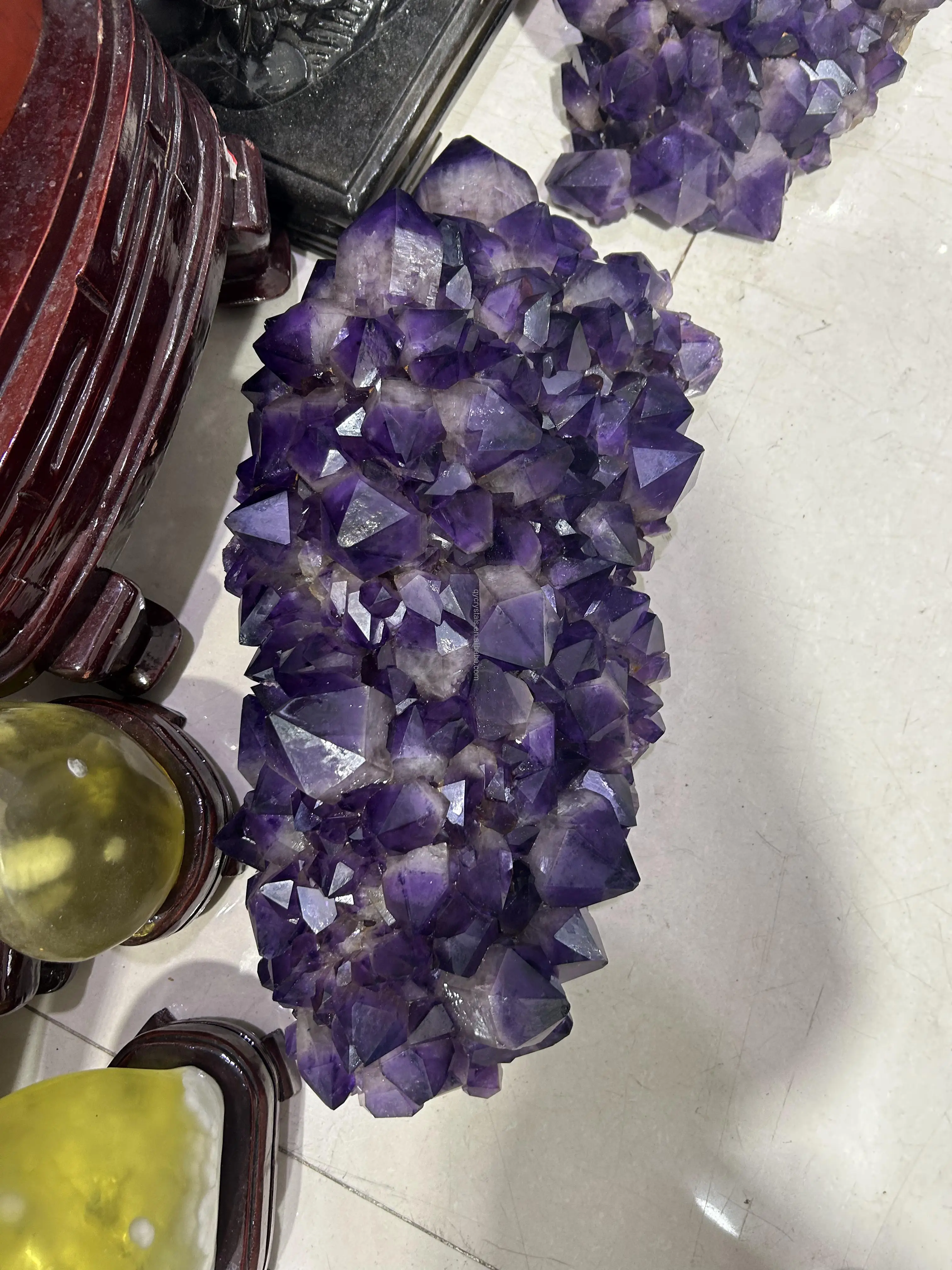 High Quality Natural Amethyst Cluster Minerals - Healing Crystal Art