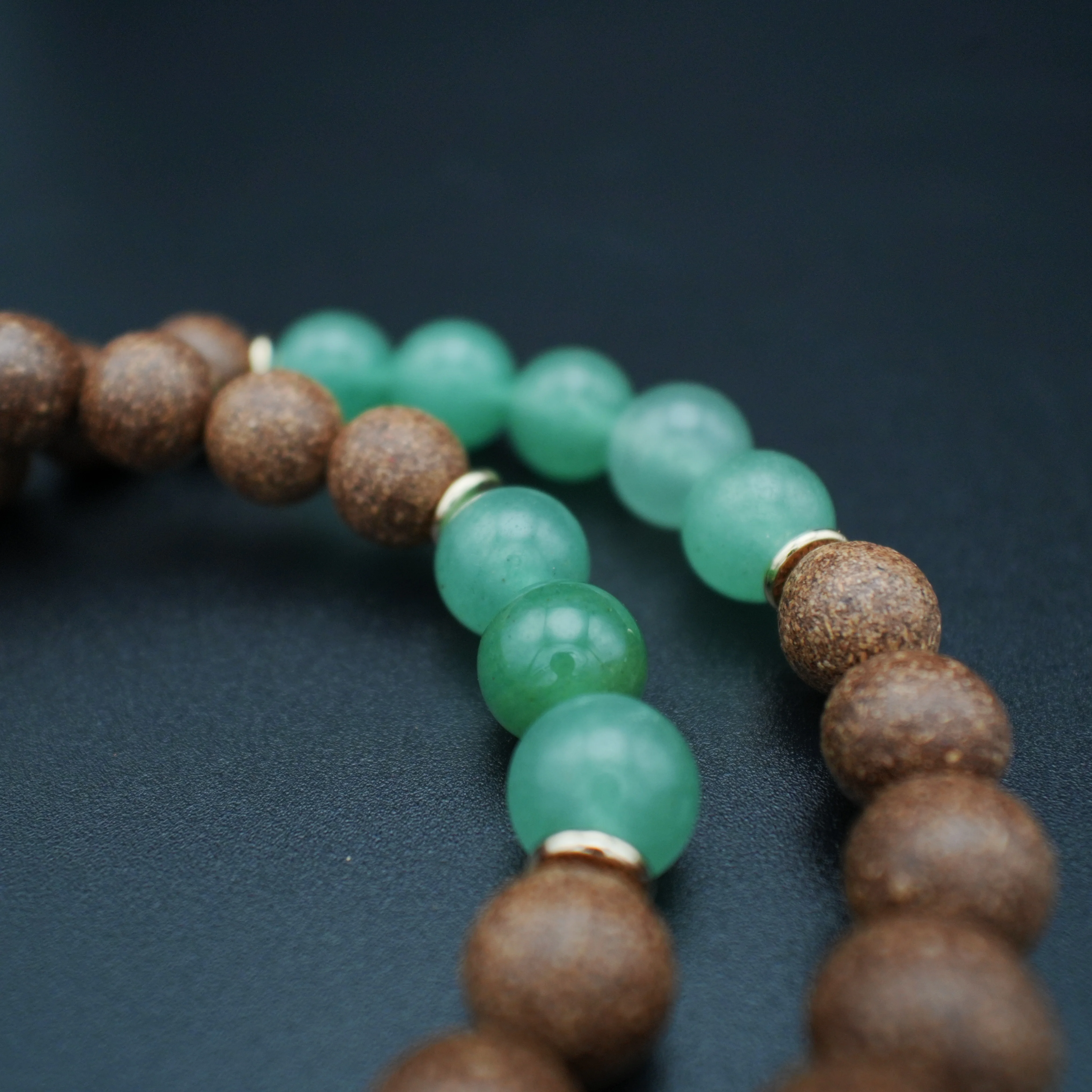 Natural Green Crystal Double Layer Ball Crystal Jewelry