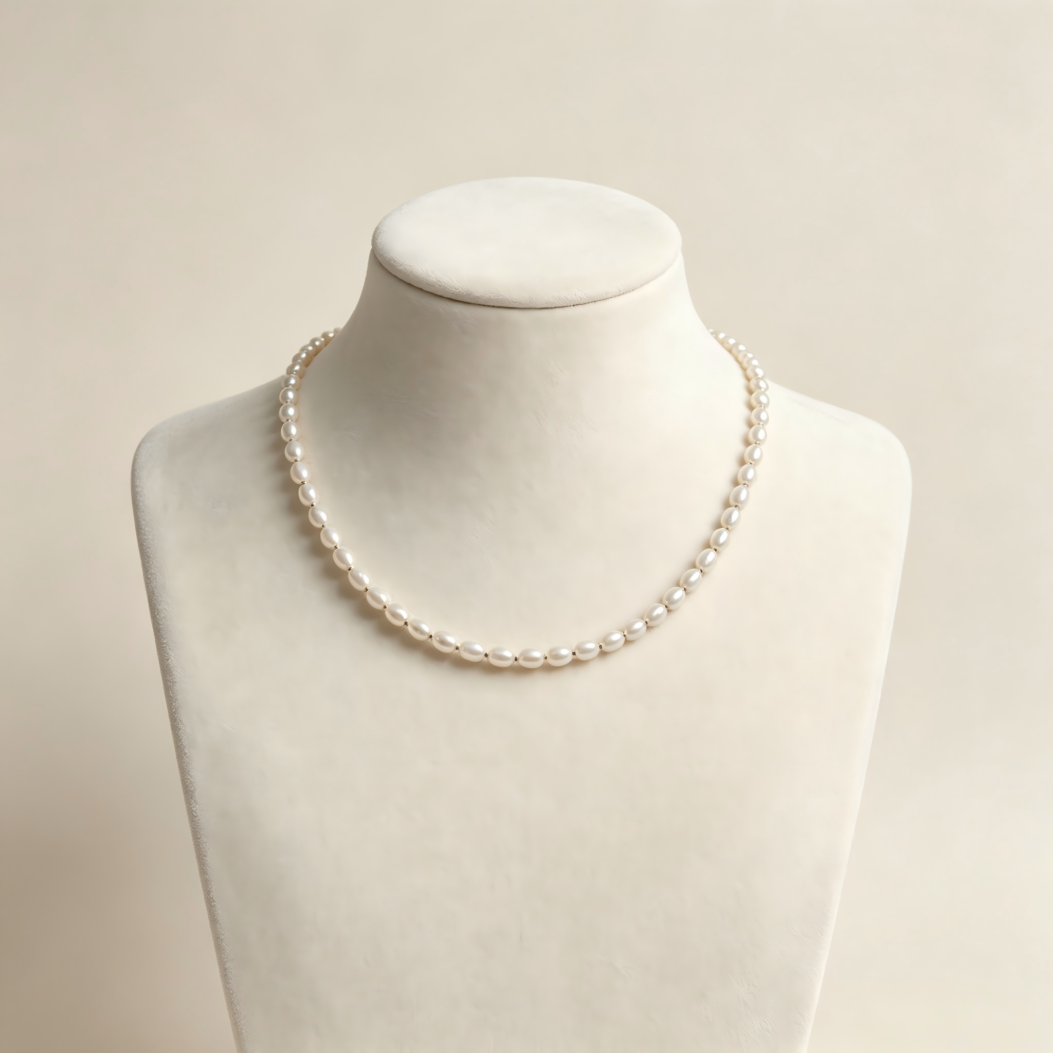 Elegant Freshwater Pearl Beaded Necklace Full