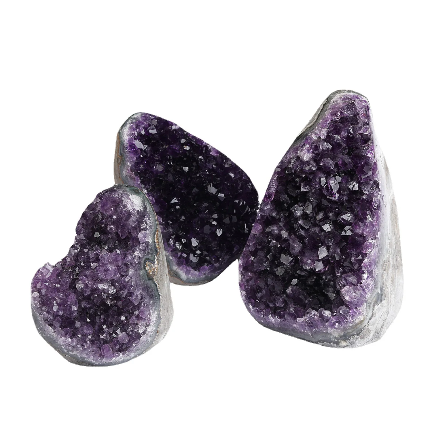 Natural Amethyst Cluster Geode Cave Raw Stone - Mineral Specimen Gemstone
