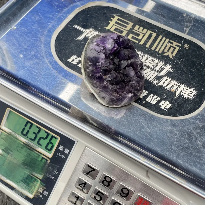 Natural Amethyst Geode Cluster Raw Purple Quartz Crystal Druzy - Premium