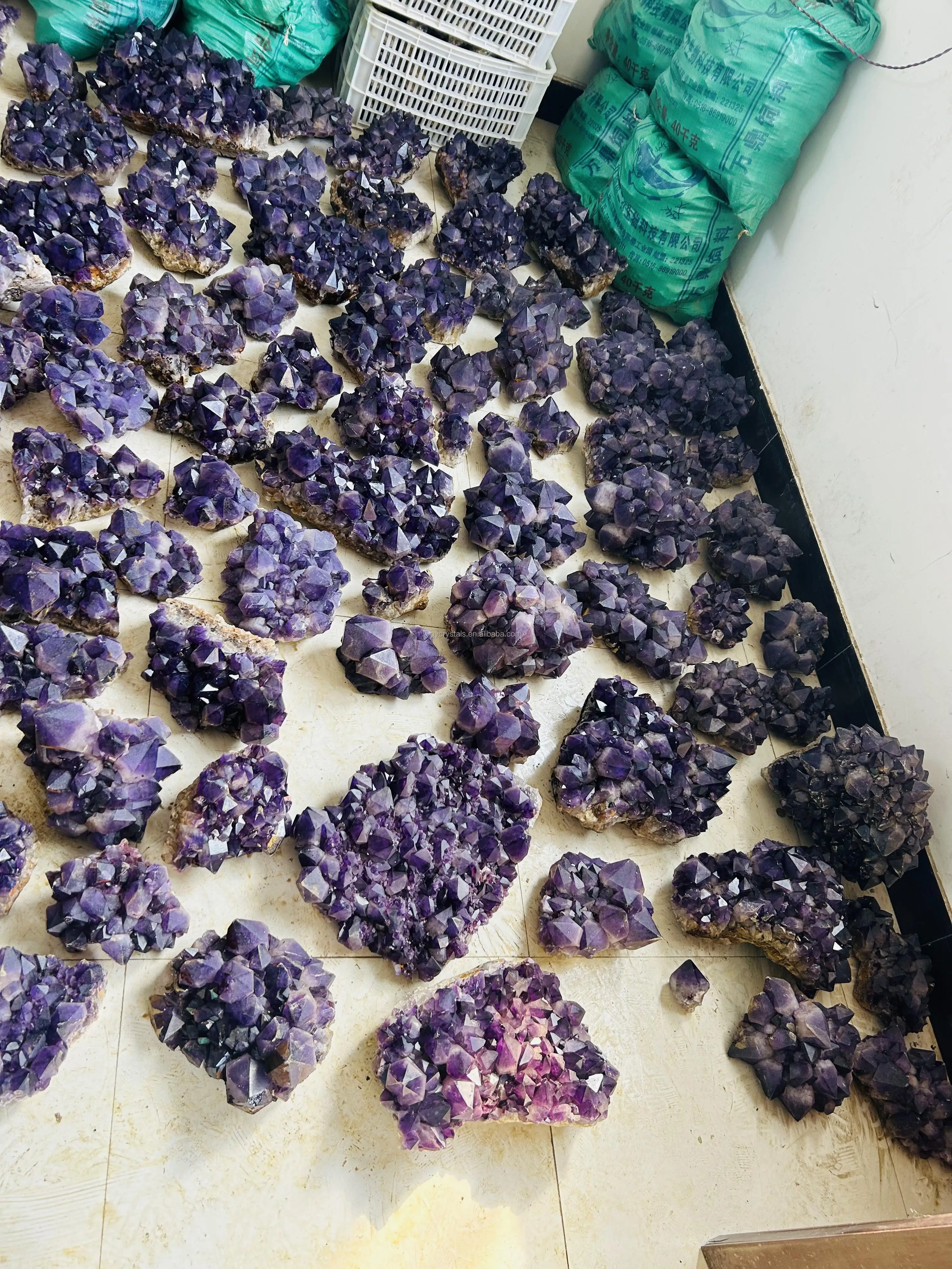 High Quality Natural Amethyst Cluster Minerals - Healing Crystal Art