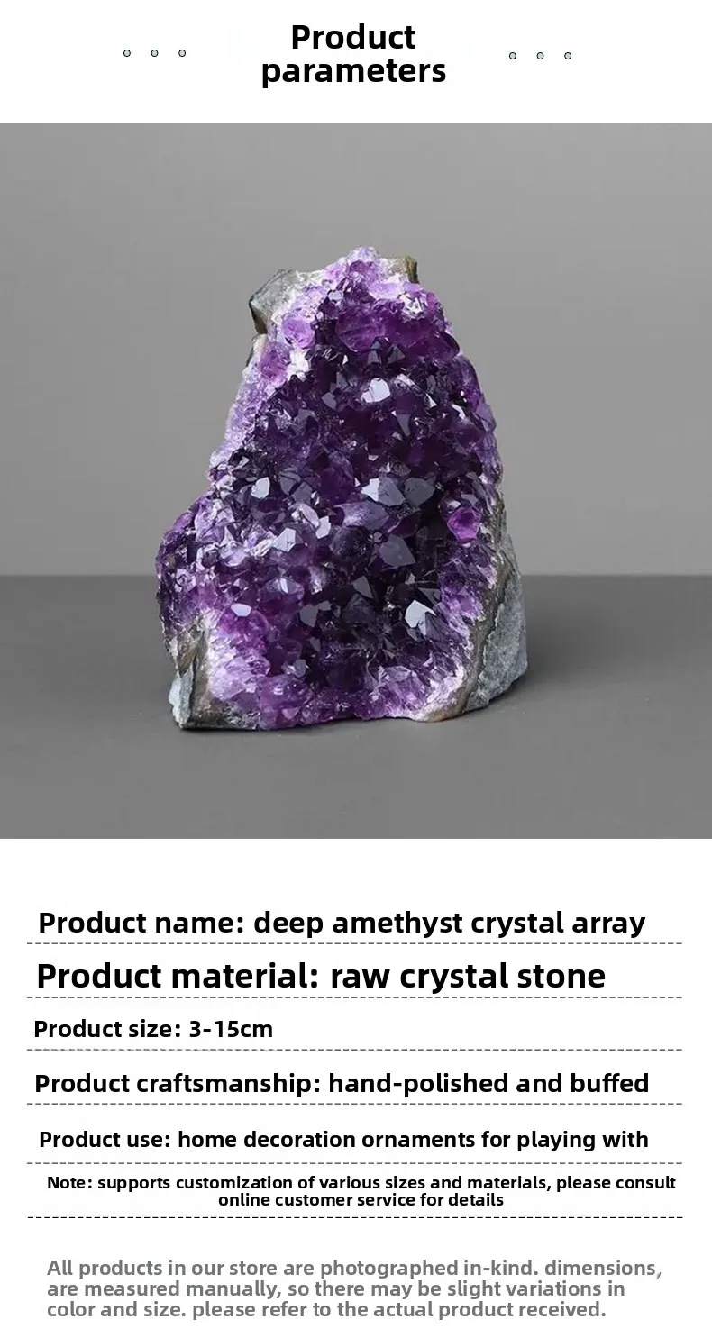 Natural Crystal Uruguay Amethyst Geode Cluster - Specimen Home Decor
