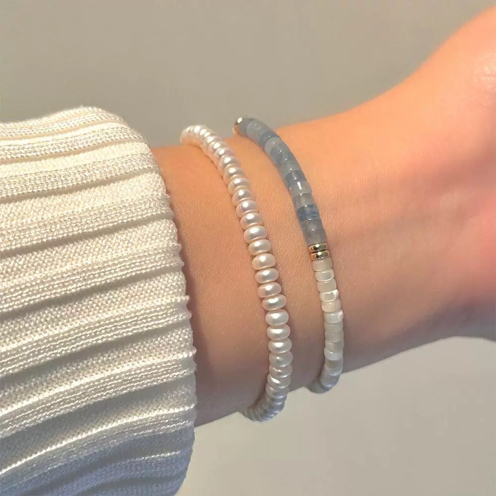 Hisera Quartz Crystal Beads Elastic String Crystal Jewelry