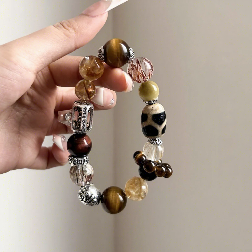 Hisera Tiger Eye Stone Wealth Attraction Crystal Jewelry
