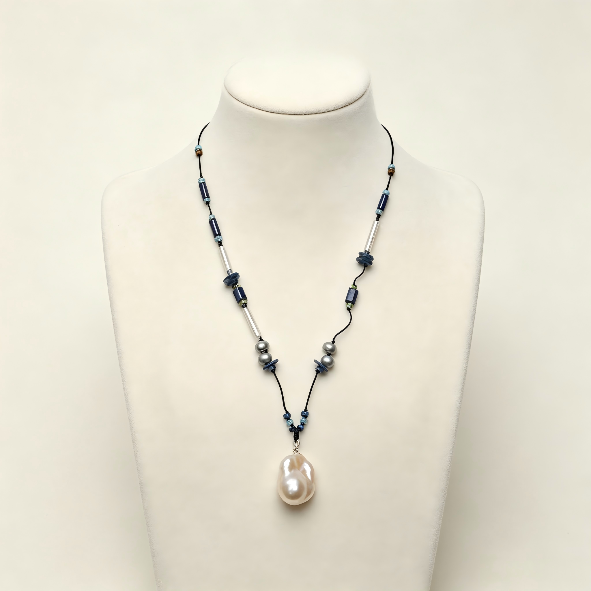 Ethnic Baroque Pearl Pendant Mixed Bead