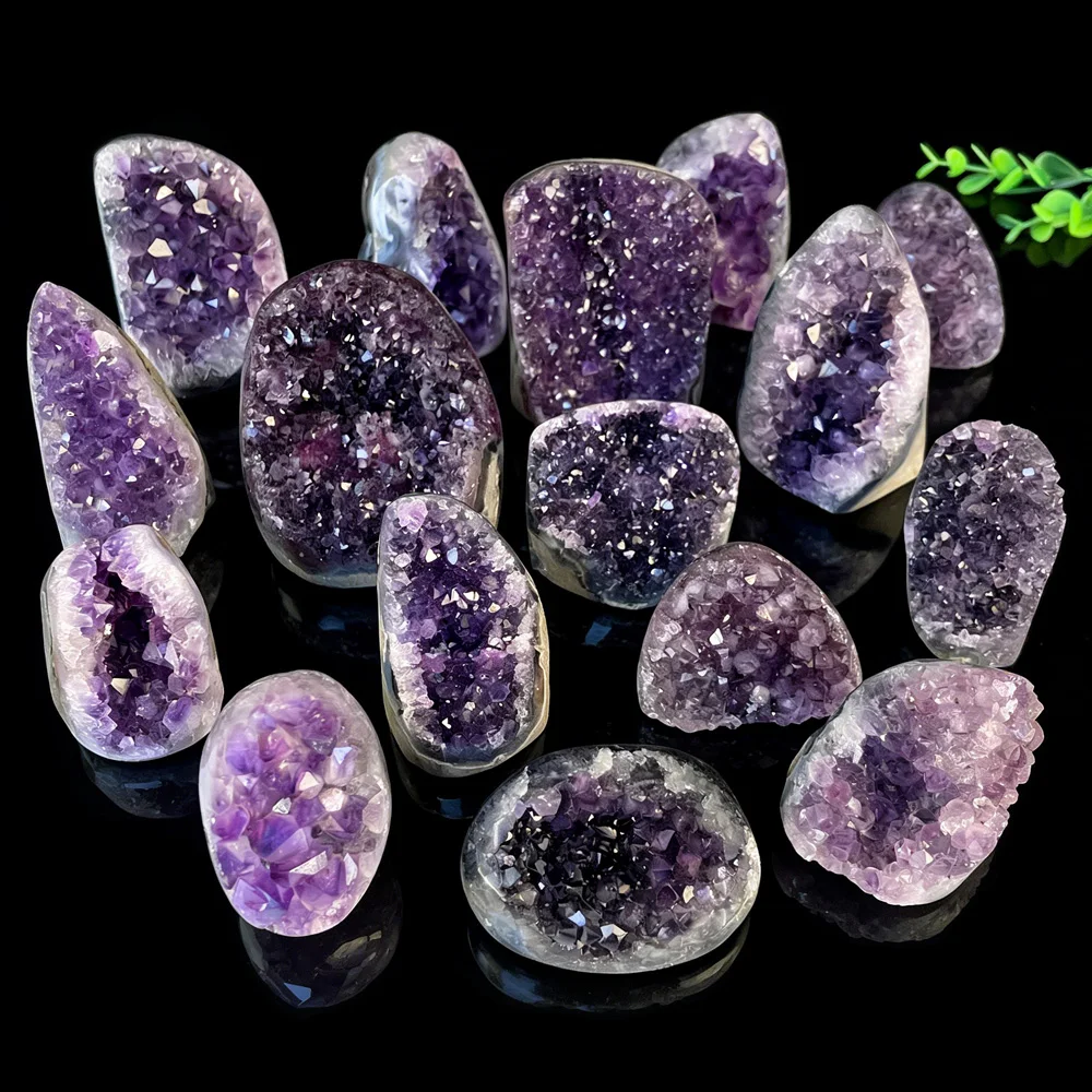 Natural Crystal Clusters Raw Irregular Shape Amethyst Geode - Mineral Art