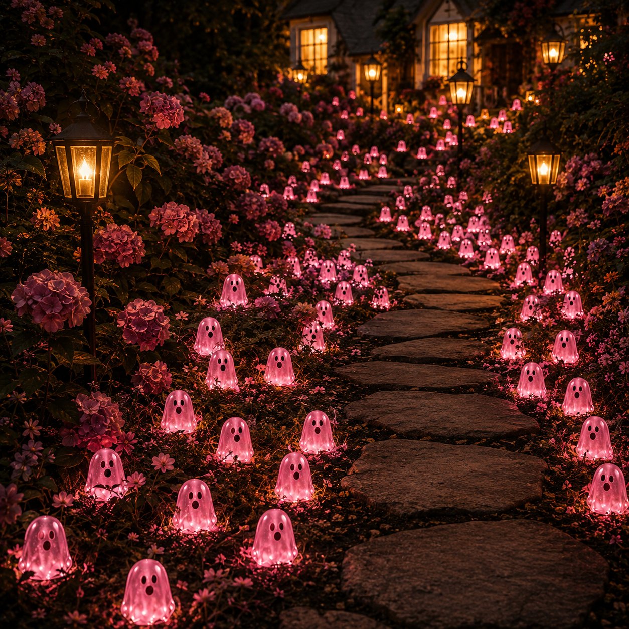 💥👻 Glow-in-the-Dark Mini Ghosts – 8-Colour Halloween Mix