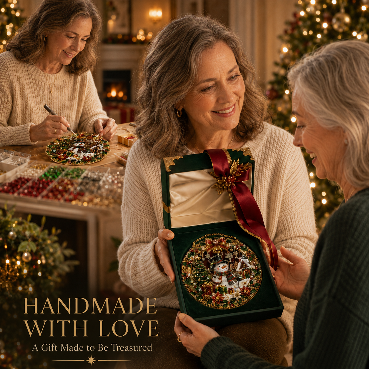 🎁Give the Gift of Sparkle🎄Christmas Diamond Art Hanging Ornament Kit - No craft skills? No problem. A stunning gift in 1 hour