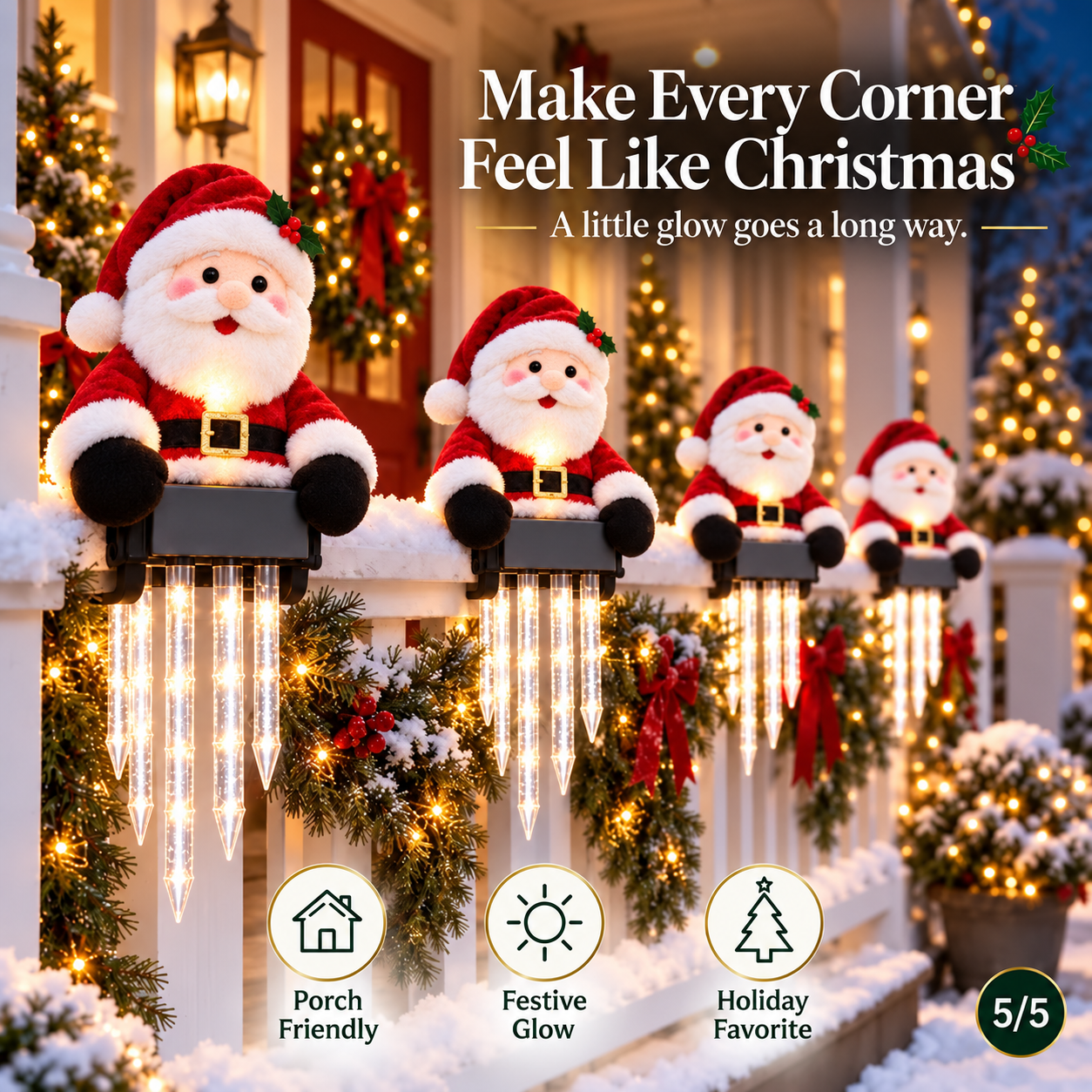 ⛄Today 70% OFF - WinterGlow Snowman Icicle Light Decor❄