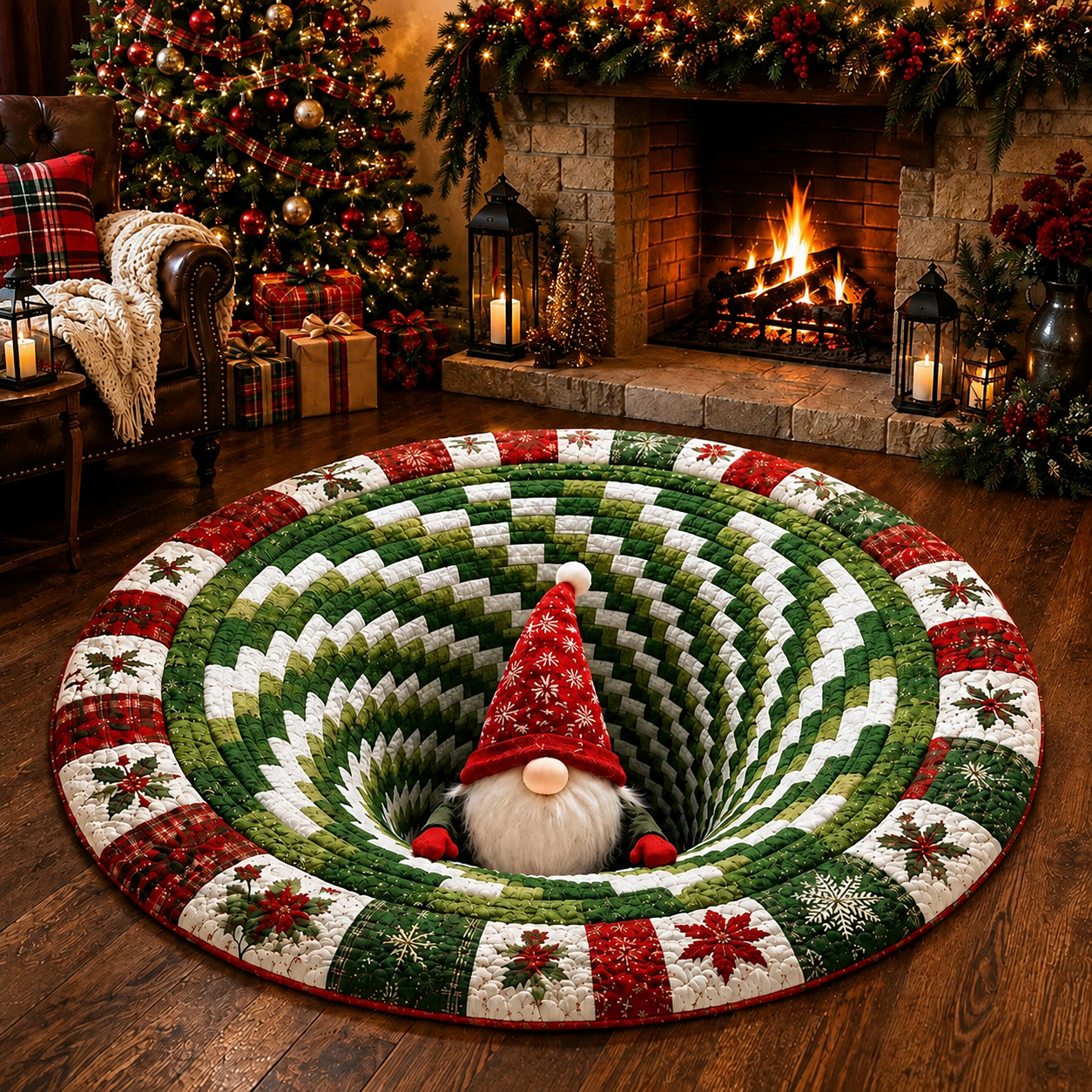 Last day 70%OFF🎄 Christmas 3D Optical Illusion Rug