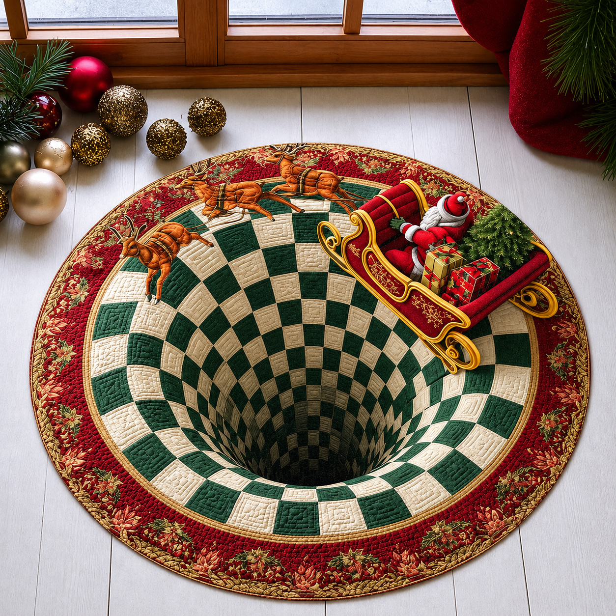 Last day 70%OFF🎄 Christmas 3D Optical Illusion Rug