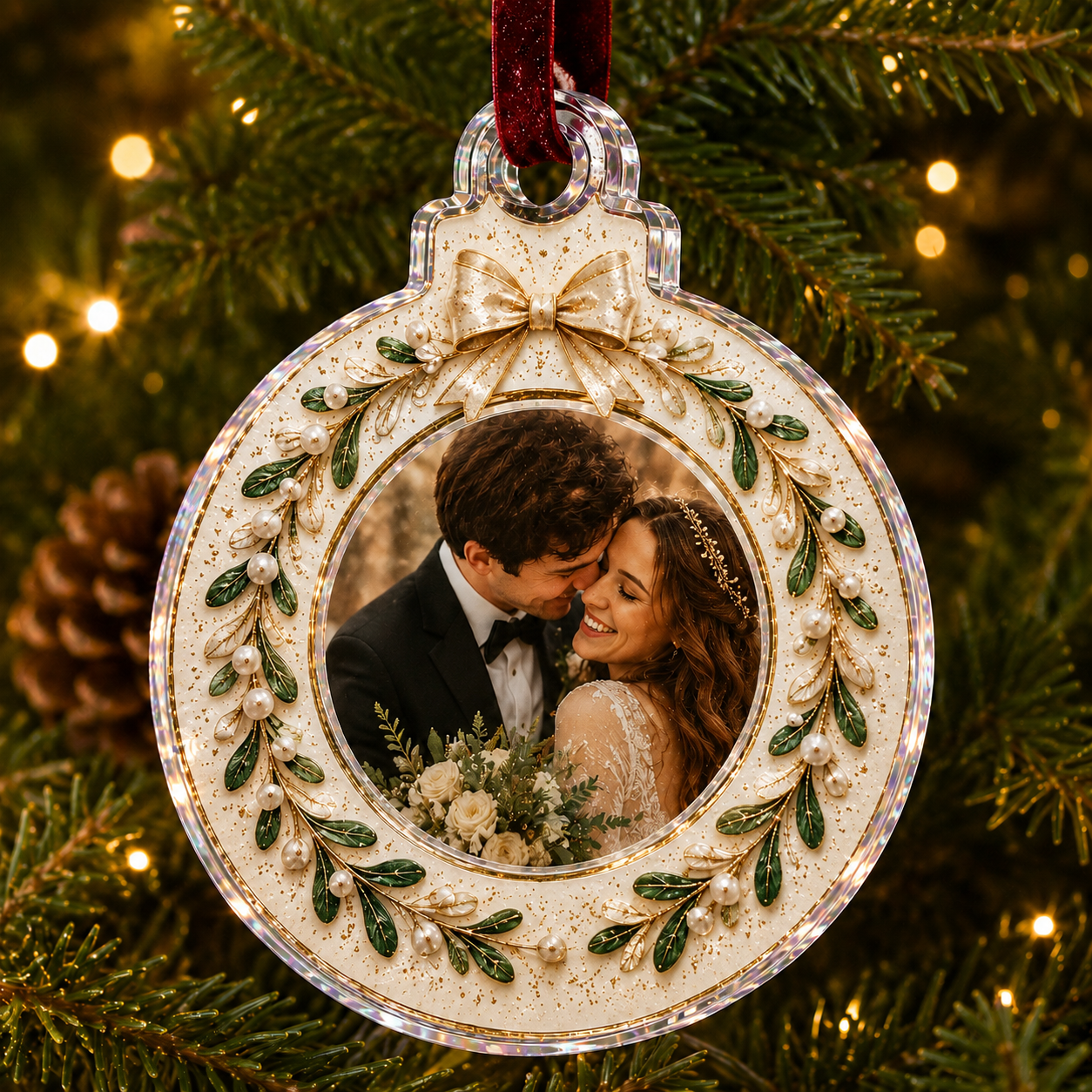 🎄Christmas Acrylic Photo Frame Ornament – Insert Your Own Photo Hanging Tree Decoration