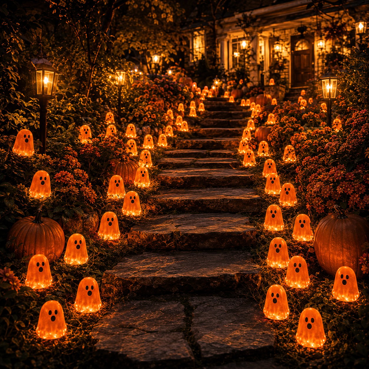 💥👻 Glow-in-the-Dark Mini Ghosts – 8-Colour Halloween Mix