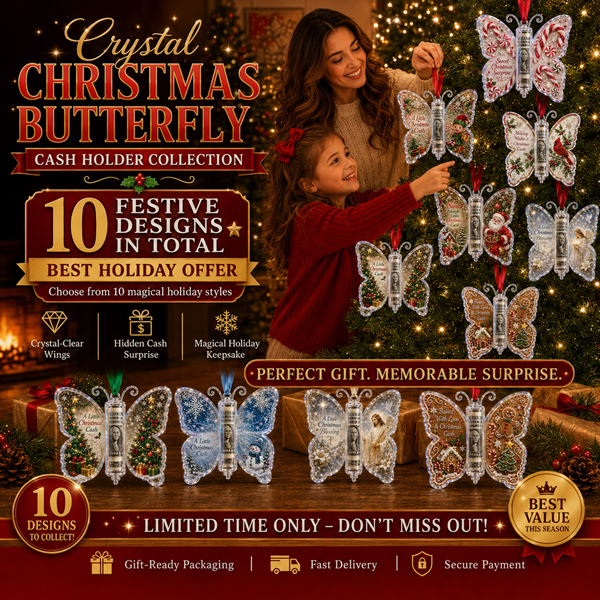 🦋 💵 Christmas Cash Gift Butterfly Ornament – Holiday Money Holder Keepsake 🎄 ✨