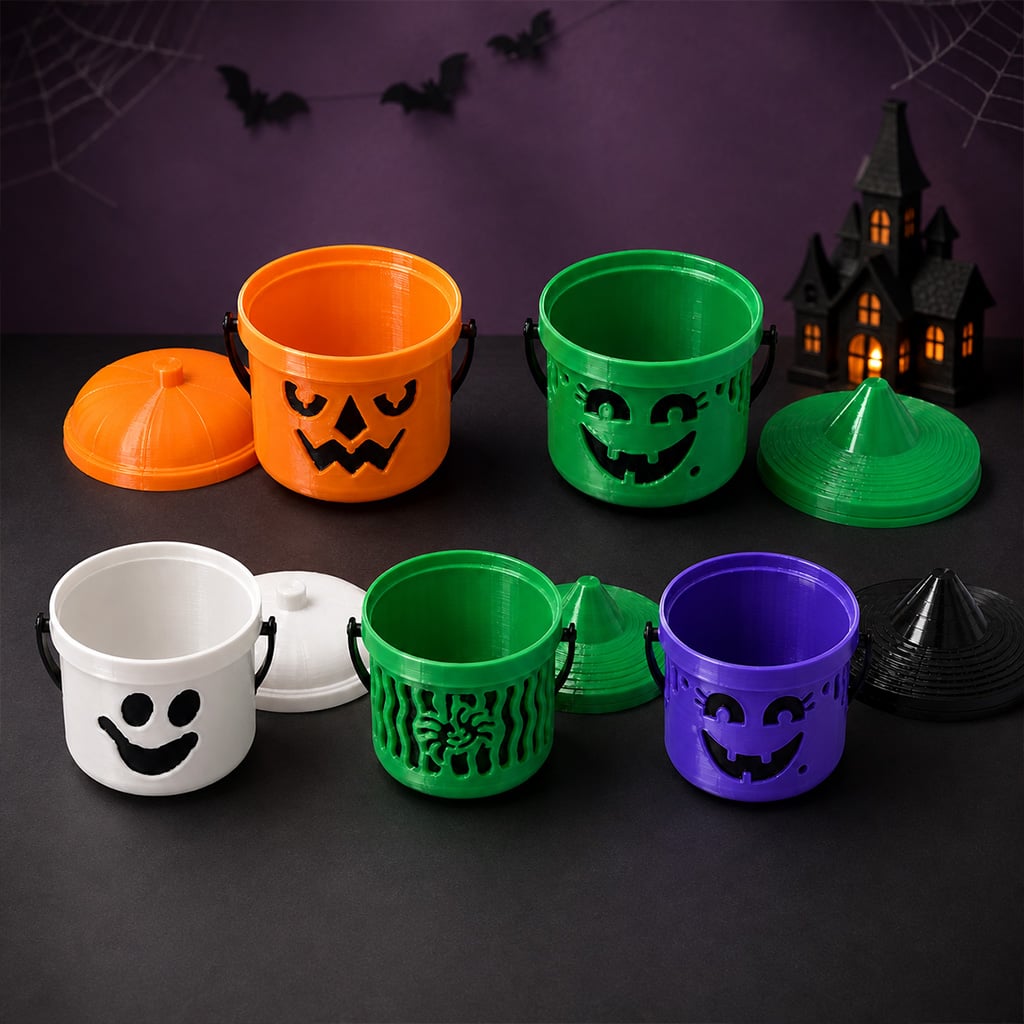 Ghost boo bucket figurine