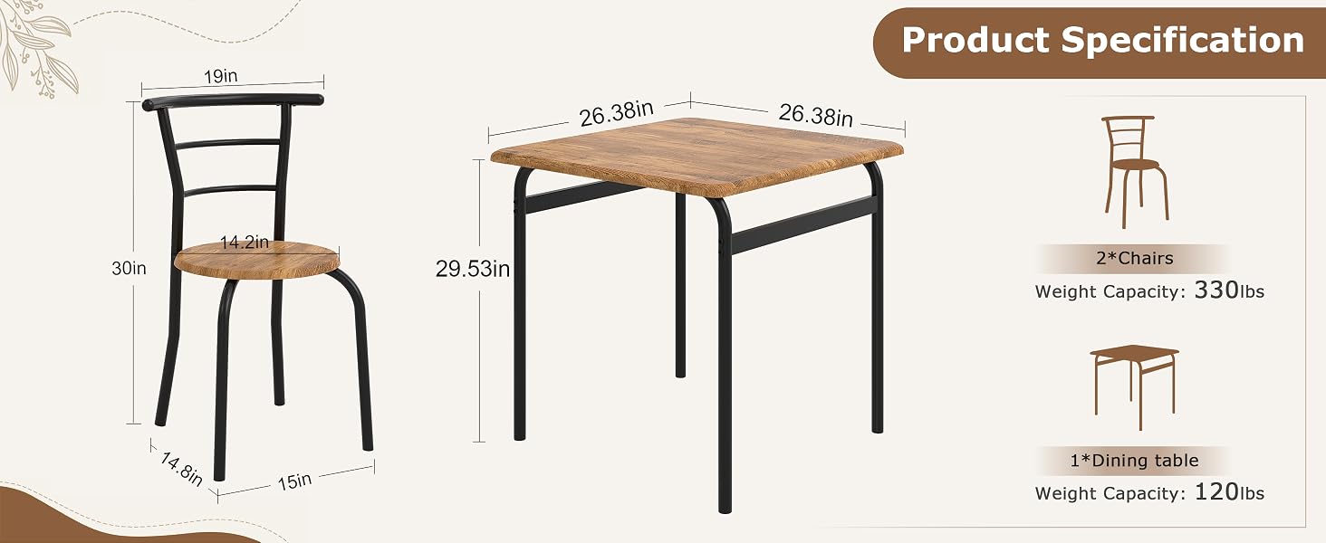 dining table and chairs set