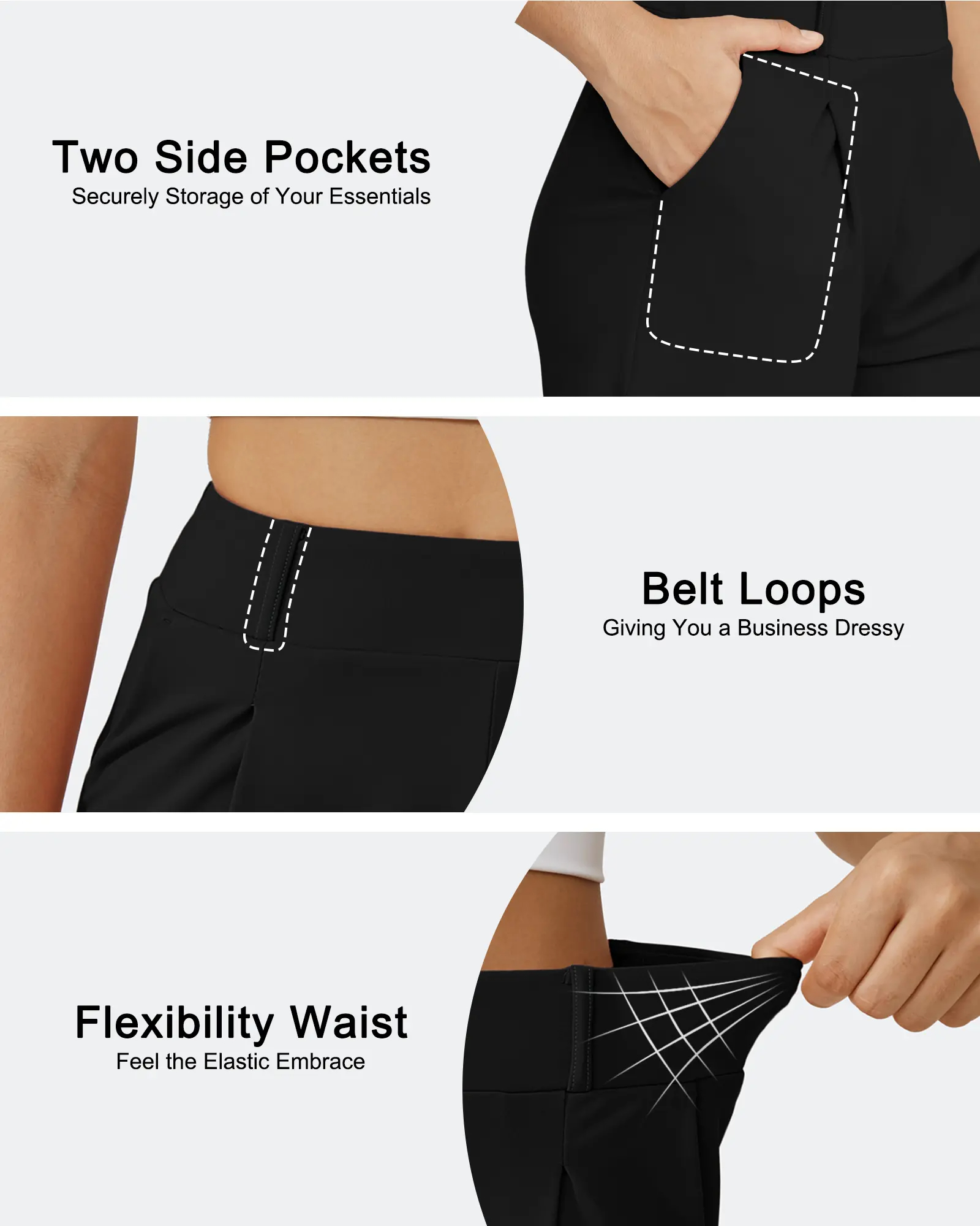 🔥Summer Clearance Sale🔥Women's High-Waisted Casual Shorts – Business Casual Yoga Dress Pants with Pockets