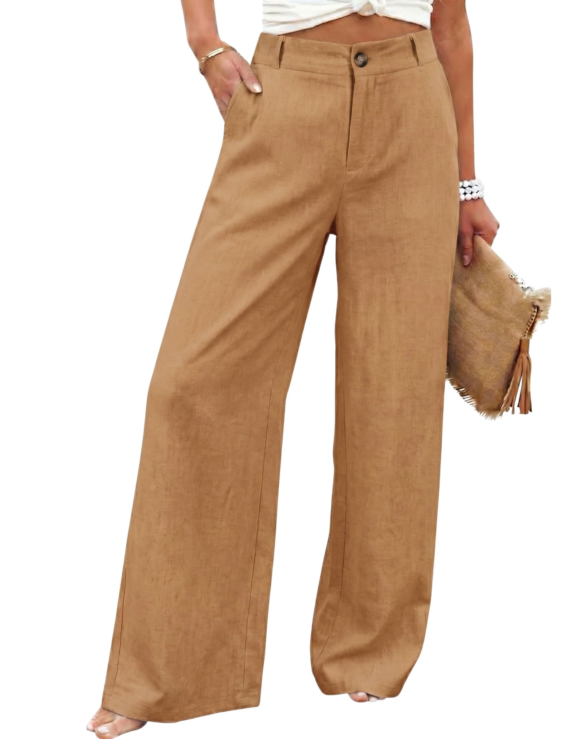 ⚡FINAL SALE⚡- Women's Cotton Linen High Waisted Pants