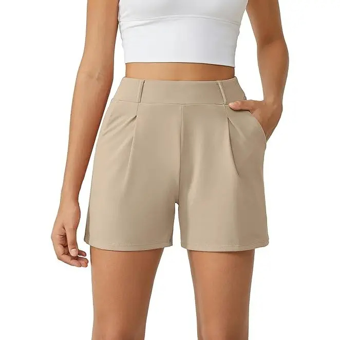 🔥Summer Clearance Sale🔥Women's High-Waisted Casual Shorts – Business Casual Yoga Dress Pants with Pockets