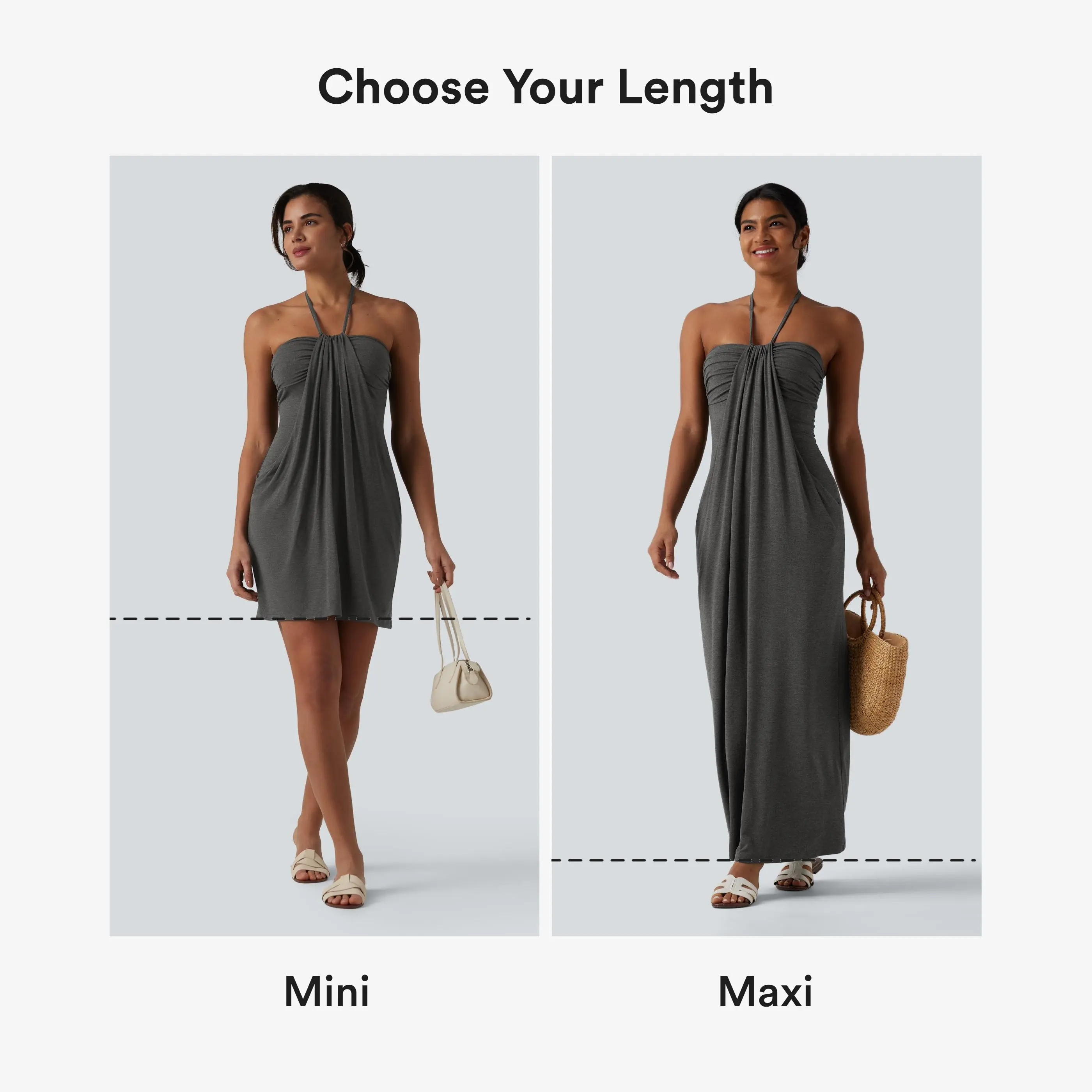 ⚡FINAL SALE⚡- Halter Tie Back Mini Resort Dress with Pockets