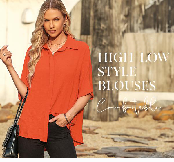 🔥Summer Clearance Sale🔥Women’s V Neck Button Down Shirts