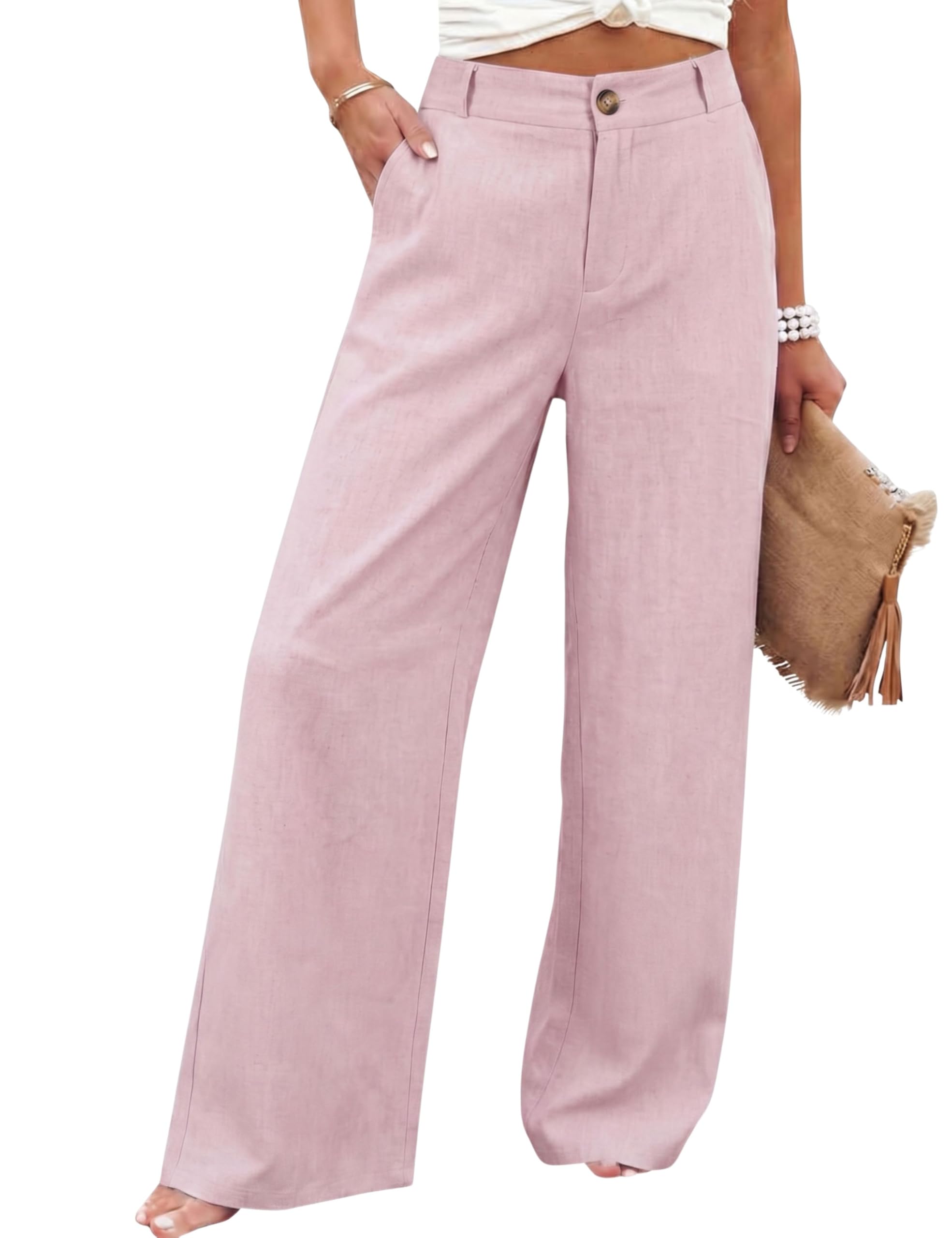 ⚡FINAL SALE⚡- Women's Cotton Linen High Waisted Pants