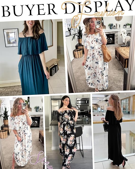 Women's Off The Shoulder Dress with Pockets