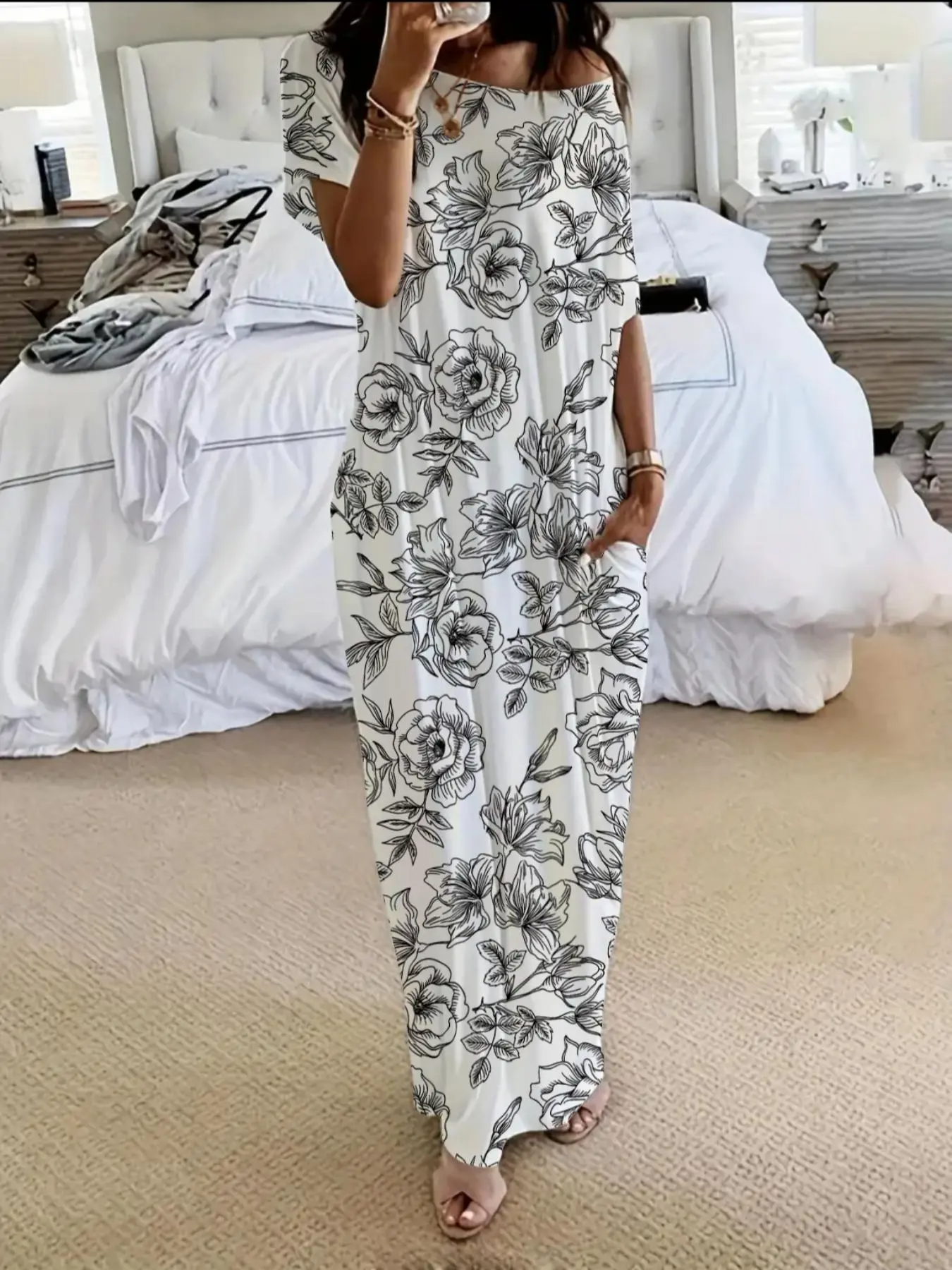 ⚡FINAL SALE⚡-Women's solid color casual dress