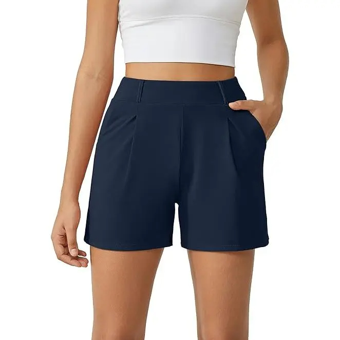 🔥Summer Clearance Sale🔥Women's High-Waisted Casual Shorts – Business Casual Yoga Dress Pants with Pockets