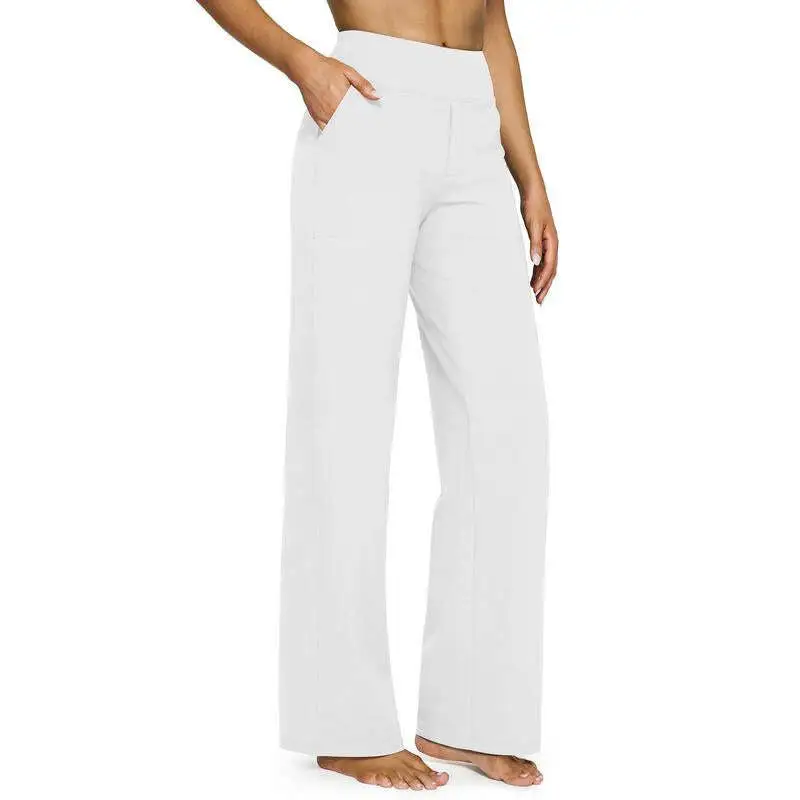 💘 Valentine’s Day Sale 💘Women’s High-Waist Wide Leg Pants – Business Casual Yoga Dress Pants with Pockets