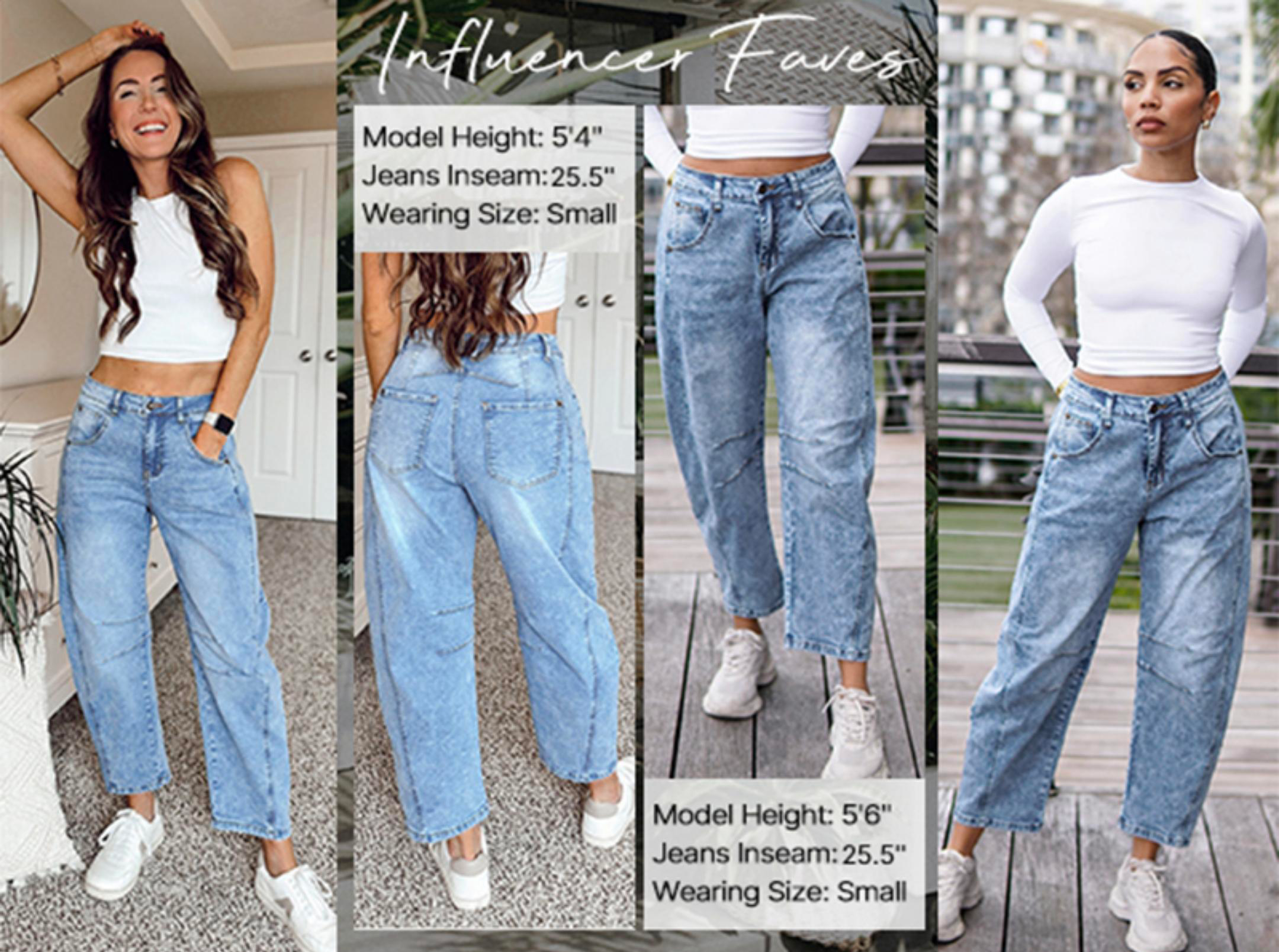 Women's High Waisted Cropped Wide Leg Denim