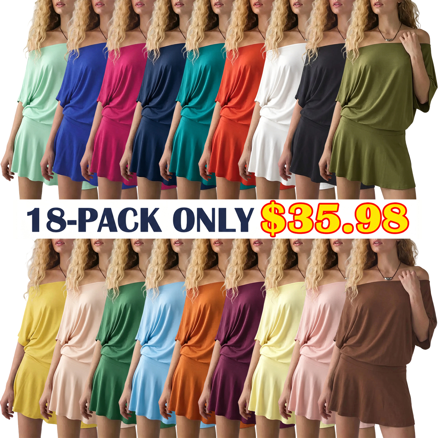 🔥Summer Clearance Sale🔥Women's Draped Off-The-Shoulder Dress