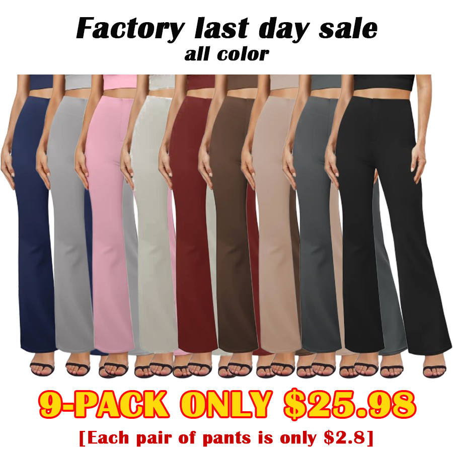 💘 Valentine’s Day Sale 💘Women’s High-Waist Wide Leg Pants – Business Casual Yoga Dress Pants with Pockets