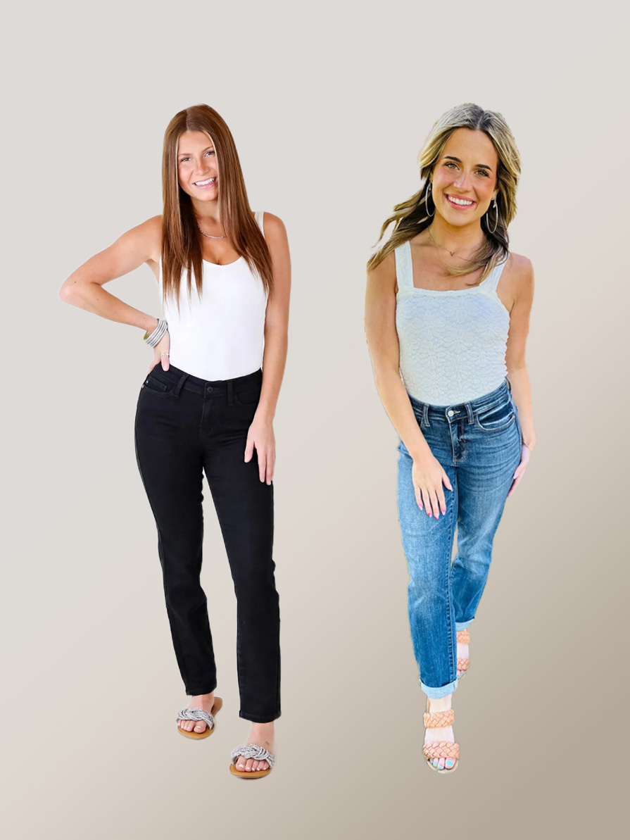 Tummy Control Cuffed Slim Fit Jeans (Buy 2 Free Shipping)