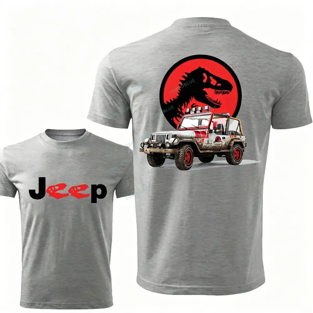 Dinosaur Jp with Red Horror Rex Double Printed T-shirt