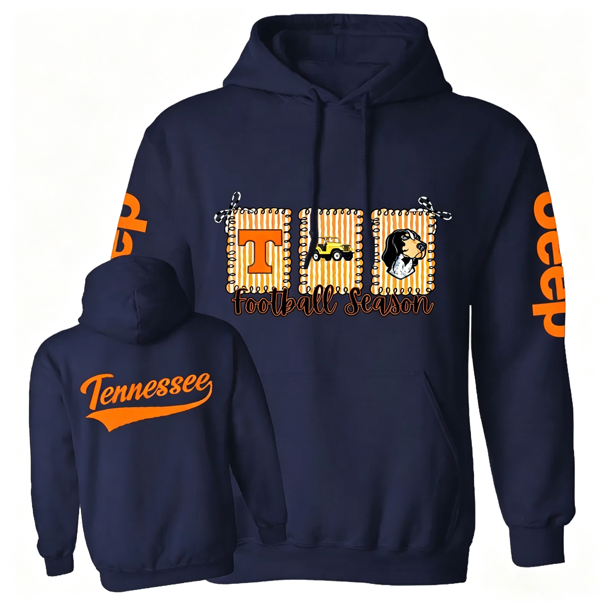 Tennessee Football Season Dog  JpUnisex Casual Hoodie