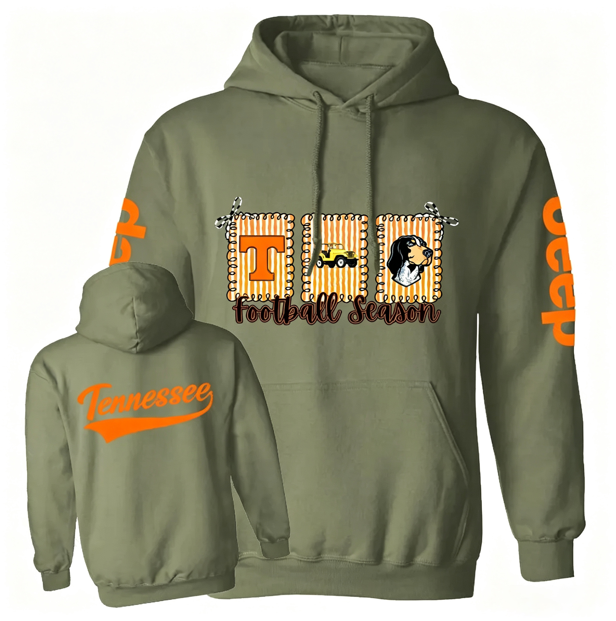 Tennessee Football Season Dog  JpUnisex Casual Hoodie