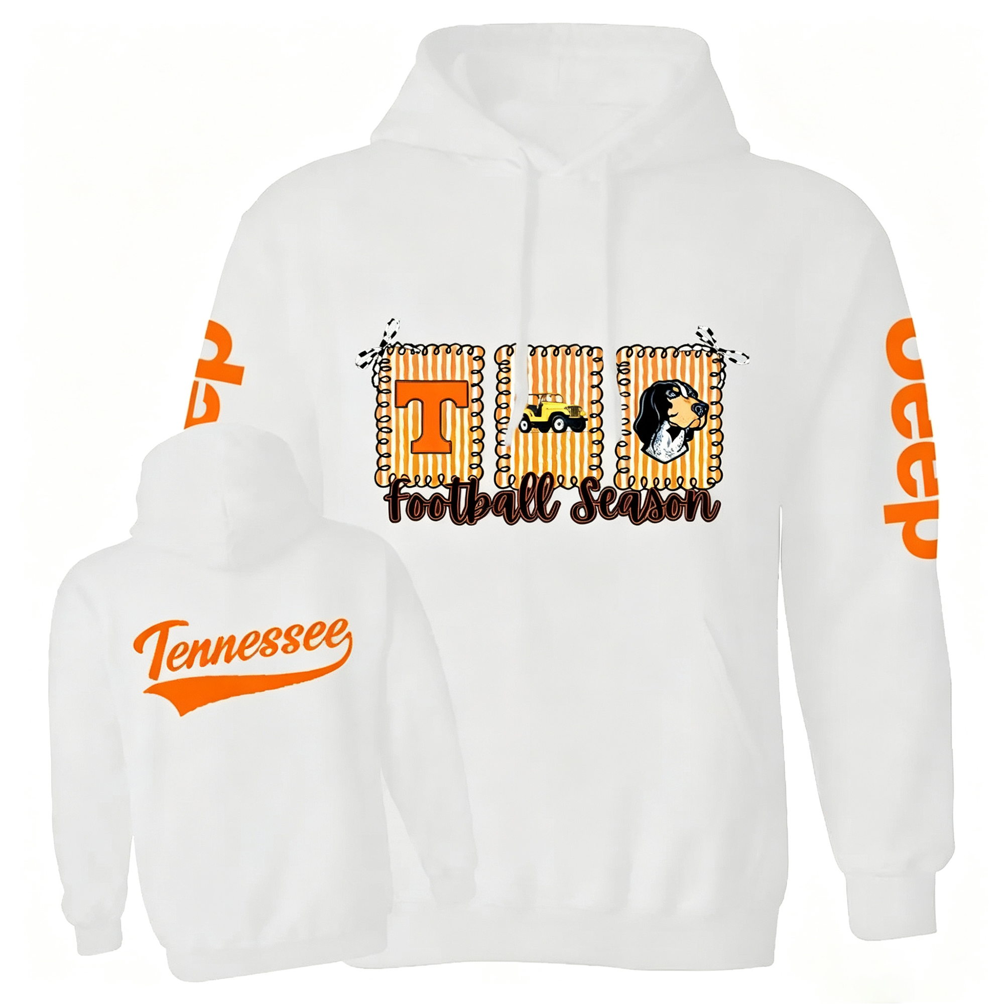 Tennessee Football Season Dog  JpUnisex Casual Hoodie