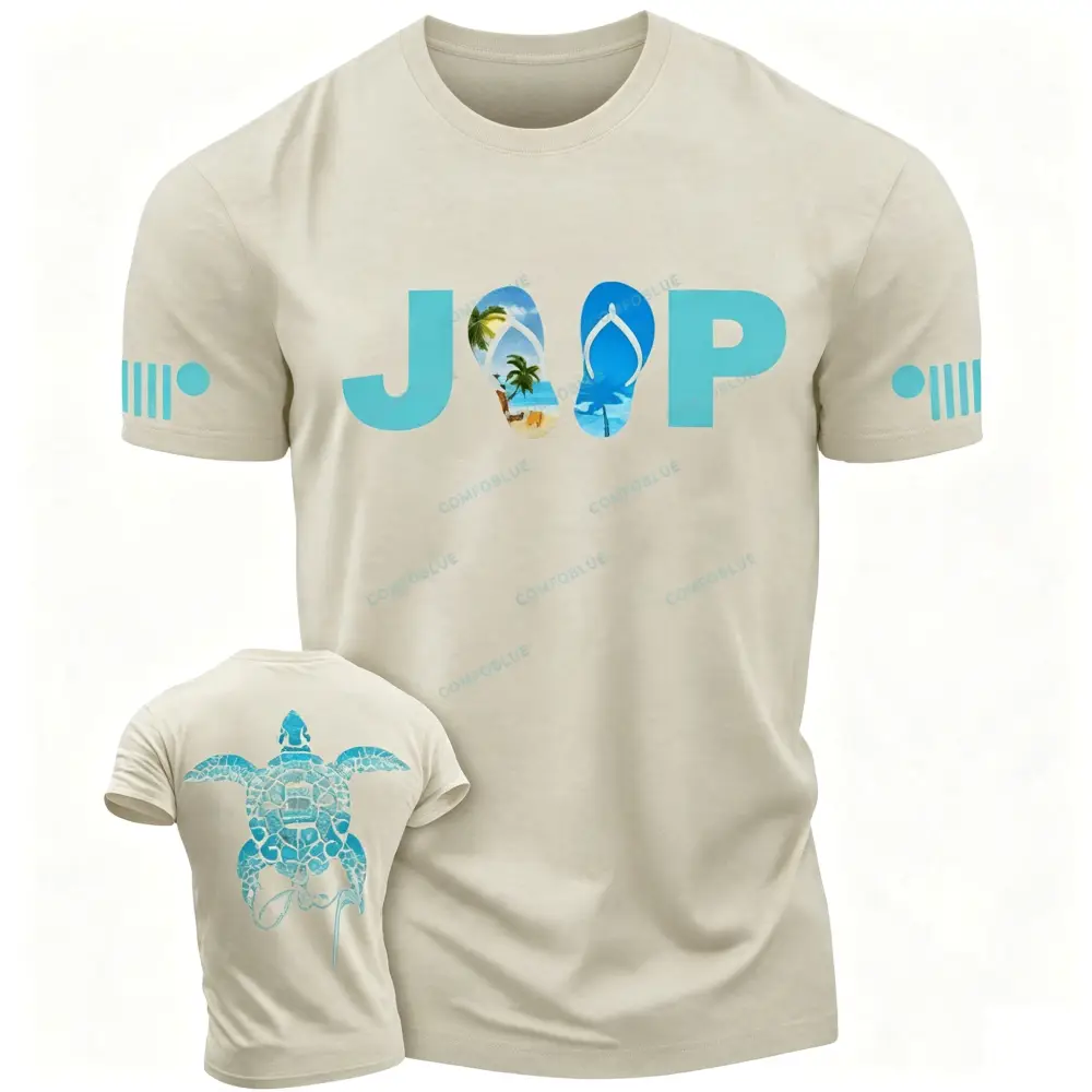 Sea Turtle Jp Print Double Printed T-Shirt