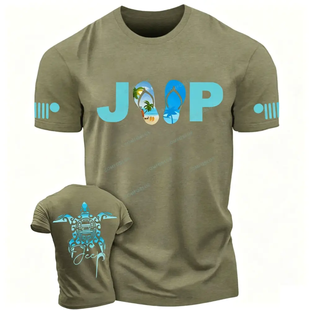 Sea Turtle Jp Print Double Printed T-Shirt