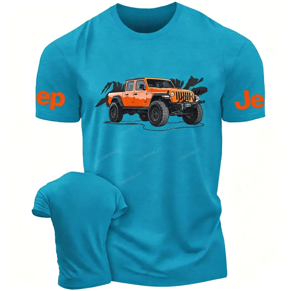 Truck Driving On Mountain Road Four-Wheeler Jp T-Shirt