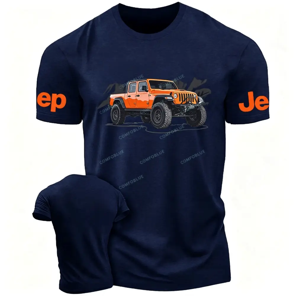 Truck Driving On Mountain Road Four-Wheeler Jp T-Shirt