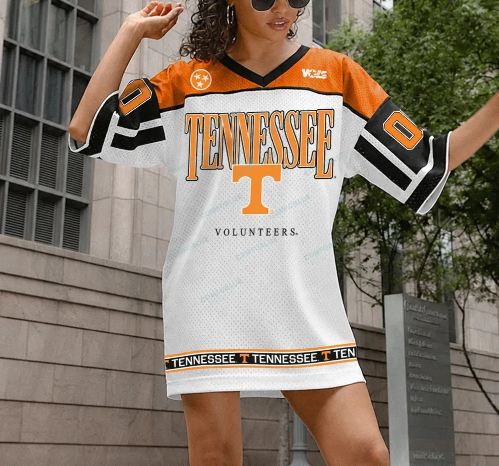 Tennessee Volunteers Hustle Mode V-Neck Fashion Jersey Dress