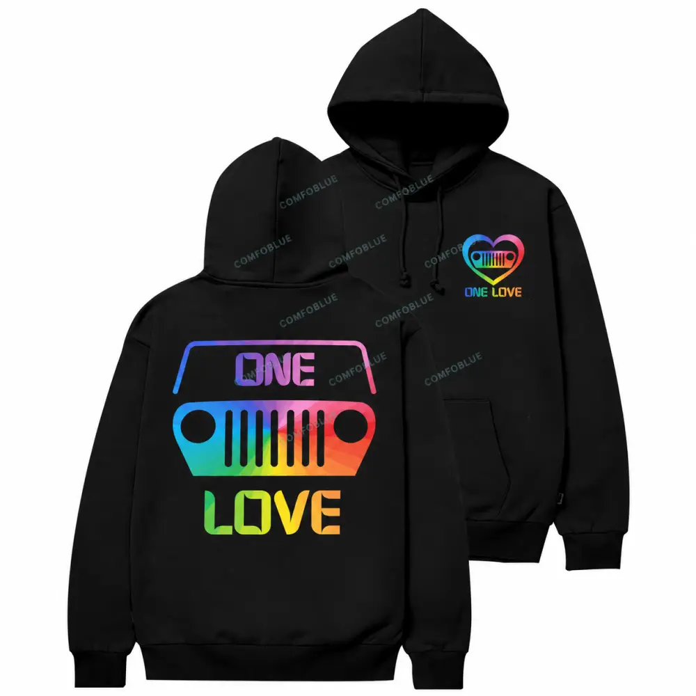 One Love Rainbow Offroad Cotton Hoodie