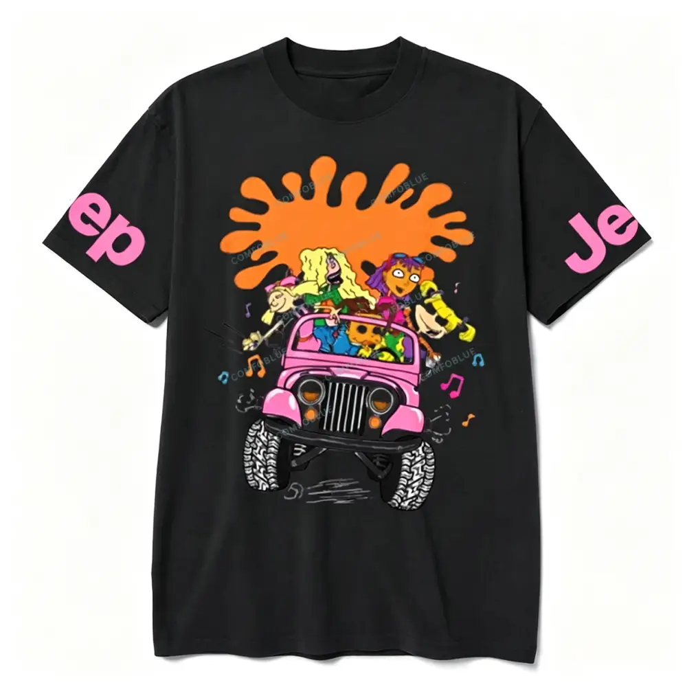 Girls Jp Ride Fun 90s Cartoon Vibes  JP Unisex T-shirt