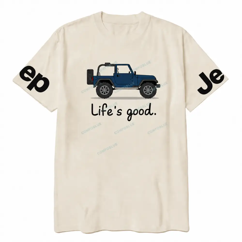 Blue Off-Road Adventure Cotton T-Shirt