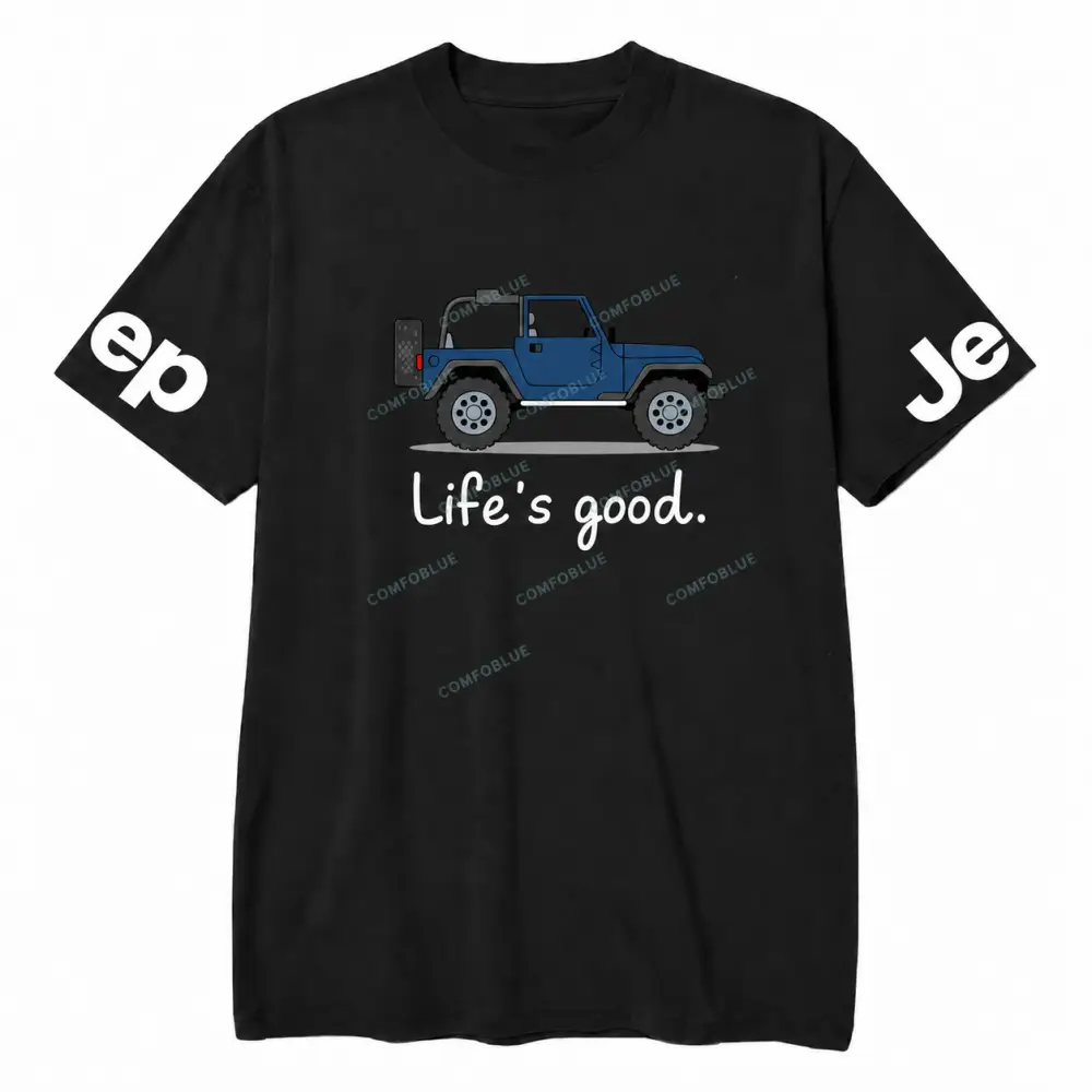 Blue Off-Road Adventure Cotton T-Shirt