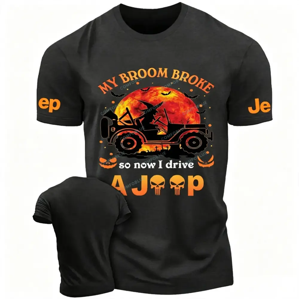 Halloween Pumpkin Bat My Broom Jp Unisex T-Shirt